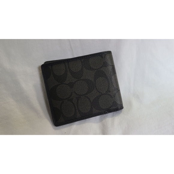 Men’s Bi-Fold Black Coach Wallet - Picture 2 of 3